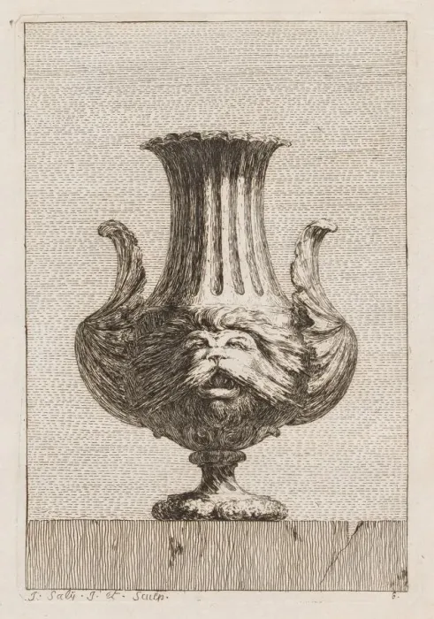 Framed Print : Suite of Vases: Plate 6, 1746. Creator: Jacques Francois Saly (French, 1717-1776) Framed Print : Suite of Vases: Plate 6, 1746. Creator: Jacques Francois Saly (French, 1717-1776)