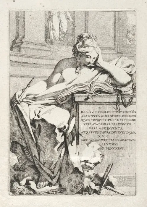 Framed Print : Suite of Vases: Title Page, 1746. Creator: Jacques Francois Saly (French, 1717-1776) Framed Print : Suite of Vases: Title Page, 1746. Creator: Jacques Francois Saly (French, 1717-1776)
