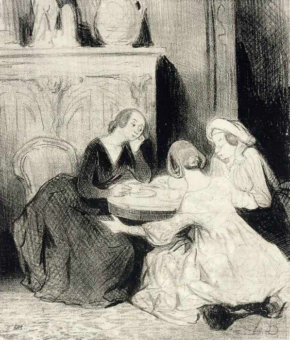 Framed Print : Suivez bien mon raisonnement, Eudoxie... 1844. Creator: Honore Daumier Framed Print : Suivez bien mon raisonnement, Eudoxie... 1844. Creator: Honore Daumier