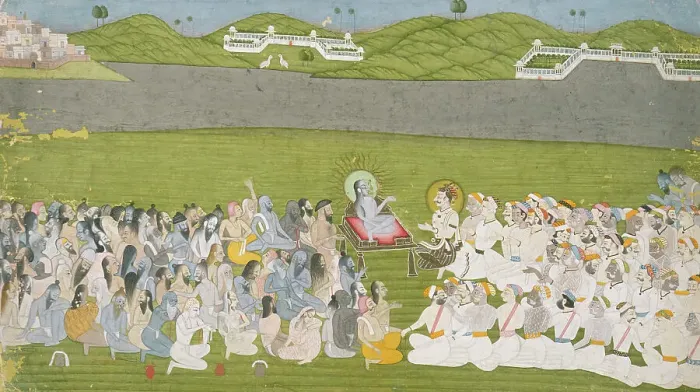 Framed Print : Sukadeva Reciting the Bhagavata Purana (Ancient Stories of the Lord)... between 1750 and 1775. Creator: Unknown Framed Print : Sukadeva Reciting the Bhagavata Purana (Ancient Stories of the Lord)... between 1750 and 1775. Creator: Unknown