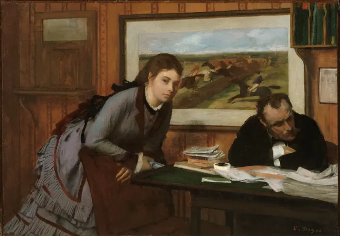 Framed Print : Sulking, ca. 1870. Creator: Edgar Degas Framed Print : Sulking, ca. 1870. Creator: Edgar Degas