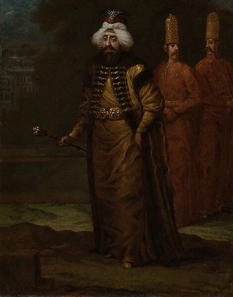 Sultan Ahmed III (1673-1736), c. 1729. Artist: Vanmour (Van Mour), Jean-Baptiste (1671-1737)