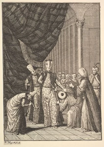 Sultan Ahmed III Crowned in the Mosque at Eyups (Aubry de La Mottrayes '
