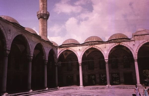 Sultan Ahmed Mosque (Blue Mosque) Courtyard, Istanbul, 20th century. Artist: CM Dixon