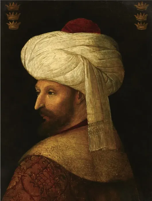 Framed Print : The Sultan Mehmet II, 16th century. Artist: Bellini, Gentile, (Follower of) Framed Print : The Sultan Mehmet II, 16th century. Artist: Bellini, Gentile, (Follower of)