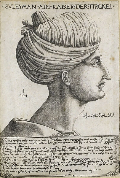 Sultan Suleiman I the Magnificent, ca 1530. Artist: Hopfer, Hieronymus (1500-1563)