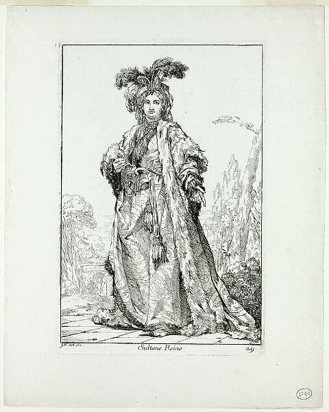 Sultane Reine, plate 29 from Caravanne du Sultan à la Mecque, 1748. Creator: Joseph-Marie Vien the Elder