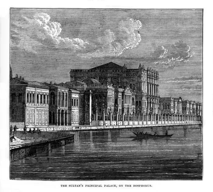 Framed Print : The Sultans Principal Palace, on the Bosphorus, Turkey, 19th century