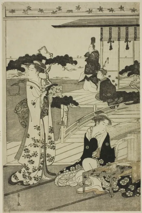 Framed Print : Suma, from the series A Fashionable Parody of the Tale of Genji, c1789 / 94. Creator: Hosoda Eishi. Suma, from the series A Fashionable Parody of the Tale of Genji, c1789 / 94. Creator: Hosoda Eishi Framed Print : Suma, from the series A Fashionable Parody of the Tale of Genji, c1789 / 94. Creator: Hosoda Eishi. Suma, from the series A Fashionable Parody of the Tale of Genji, c1789 / 94. Creator: Hosoda Eishi