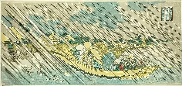 The Sumida River in Musashi Province (Musashi Sumidagawa), from the series 'Famous... c. 1834 / 35. Creator: Totoya Hokkei. The Sumida River in Musashi Province (Musashi Sumidagawa), from the series 'Famous... c. 1834 / 35. Creator: Totoya Hokkei