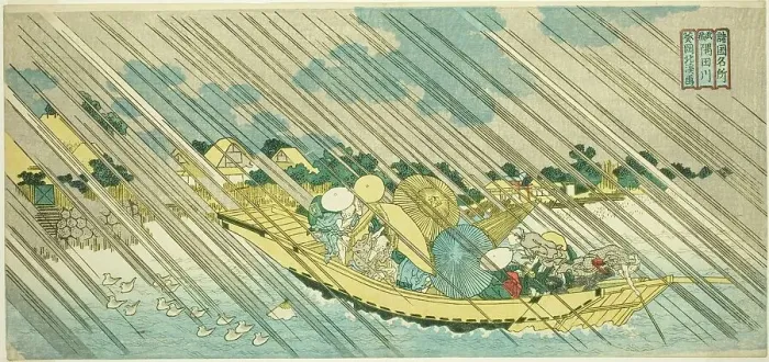 Framed Print : The Sumida River in Musashi Province (Musashi Sumidagawa), from the series Famous... c. 1834 / 35. Creator: Totoya Hokkei. The Sumida River in Musashi Province (Musashi Sumidagawa), from the series Famous... c. 1834 / 35. Creator: Totoya Hokkei Framed Print : The Sumida River in Musashi Province (Musashi Sumidagawa), from the series Famous... c. 1834 / 35. Creator: Totoya Hokkei. The Sumida River in Musashi Province (Musashi Sumidagawa), from the series Famous... c. 1834 / 35. Creator: Totoya Hokkei