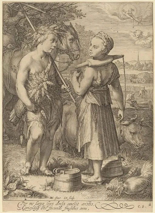 Framed Print : Summer, 1601. Creator: Jan Saenredam Framed Print : Summer, 1601. Creator: Jan Saenredam