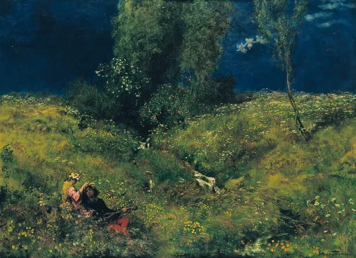 Framed Print : Summer, 1872. Artist: Thoma, Hans (1839-1924) Framed Print : Summer, 1872. Artist: Thoma, Hans (1839-1924)