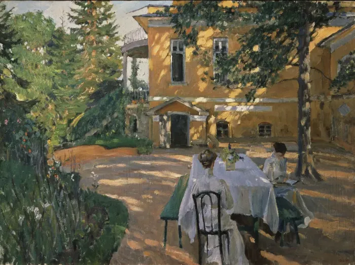 Framed Print : In summer, 1909. Artist: Vinogradov, Sergei Arsenyevich (1869-1938) Framed Print : In summer, 1909. Artist: Vinogradov, Sergei Arsenyevich (1869-1938)