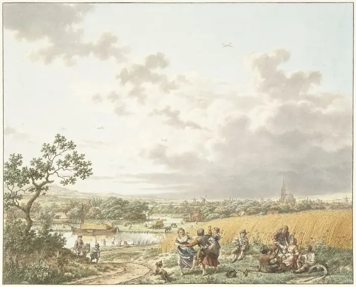 Framed Print : Summer, afternoon and sky; the four seasons, times of day and elements, 1797. Creator: Jacob Cats Framed Print : Summer, afternoon and sky; the four seasons, times of day and elements, 1797. Creator: Jacob Cats