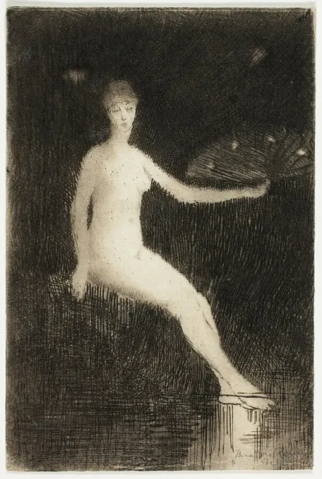 Framed Print : Summer (Black and White Version), 1888. Creator: Theodore Roussel Framed Print : Summer (Black and White Version), 1888. Creator: Theodore Roussel