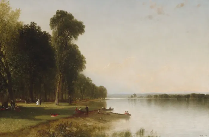 Framed Print : Summer Day on Conesus Lake, 1870. Creator: John Frederick Kensett Framed Print : Summer Day on Conesus Lake, 1870. Creator: John Frederick Kensett