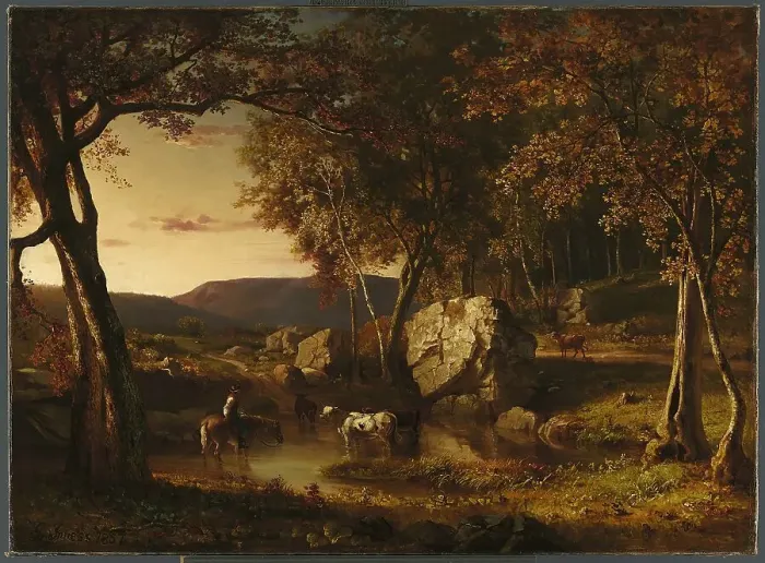 Framed Print : Summer Days, 1857. Creator: George Inness Framed Print : Summer Days, 1857. Creator: George Inness