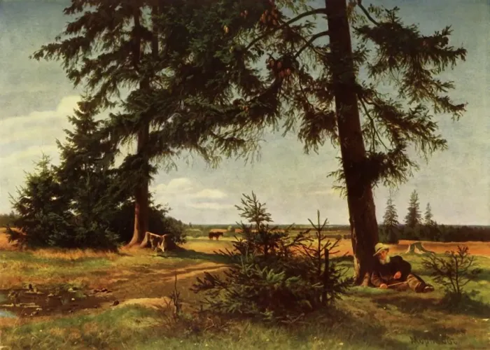 Framed Print : Summer Evening, 1878, (1965). Creator: Aleksandr Ivanovic Morozov Framed Print : Summer Evening, 1878, (1965). Creator: Aleksandr Ivanovic Morozov