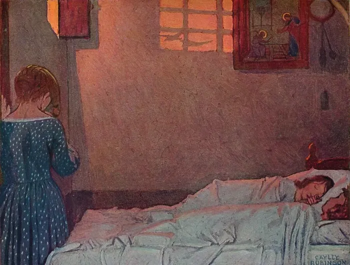 Framed Print : A Summer Evening, c1910. Artist: Frederick Cayley Robinson Framed Print : A Summer Evening, c1910. Artist: Frederick Cayley Robinson