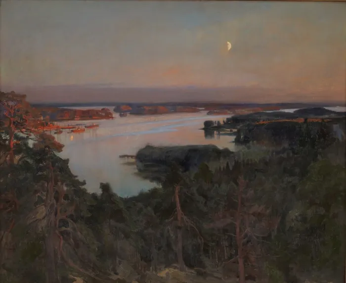Framed Print : Summer Evening, Haiko Fiord, 1899. Creator: Edelfelt, Albert Gustaf Aristides (1854-1905) Framed Print : Summer Evening, Haiko Fiord, 1899. Creator: Edelfelt, Albert Gustaf Aristides (1854-1905)