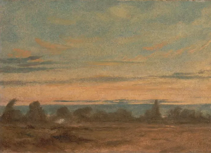 Framed Print : Summer - Evening Landscape, ca. 1825. Creator: John Constable Framed Print : Summer - Evening Landscape, ca. 1825. Creator: John Constable