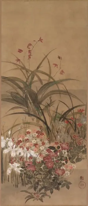 Framed Print : Summer Flowers, mid 1600s. Creator: Kitagawa S?setsu (Japanese, active 1639-50) Framed Print : Summer Flowers, mid 1600s. Creator: Kitagawa S?setsu (Japanese, active 1639-50)