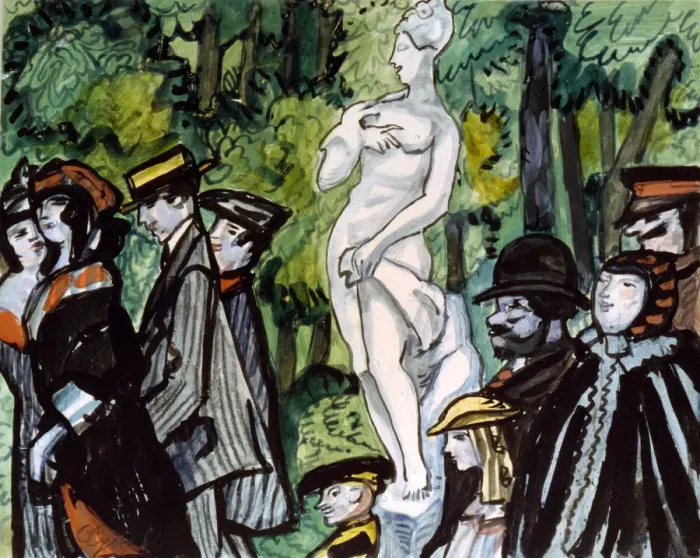 Framed Print : In the Summer Garden, 20th century. Artist: Sergey Sudyekin Framed Print : In the Summer Garden, 20th century. Artist: Sergey Sudyekin