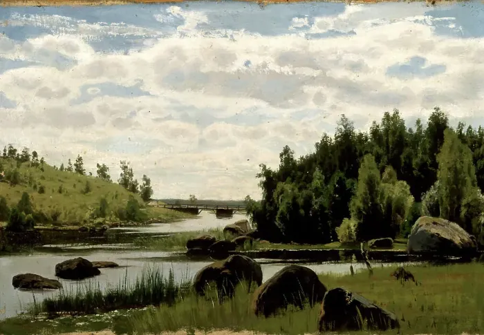 Framed Print : Summer greenery, 1870-1880. Creator: Fanny Churberg Framed Print : Summer greenery, 1870-1880. Creator: Fanny Churberg