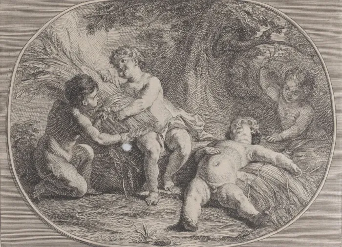 Framed Print : Summer (L Ete), 1740-60. Creator: Antoine R. Tronchon Framed Print : Summer (L Ete), 1740-60. Creator: Antoine R. Tronchon