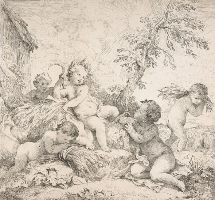Framed Print : Summer (L Ete), ca. 1735. Creator: Charles-Joseph Natoire Framed Print : Summer (L Ete), ca. 1735. Creator: Charles-Joseph Natoire