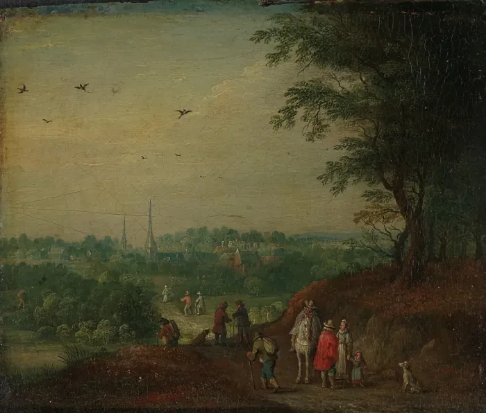 Framed Print : Summer landscape, 17th century. Creator: Peeter Gysels Framed Print : Summer landscape, 17th century. Creator: Peeter Gysels
