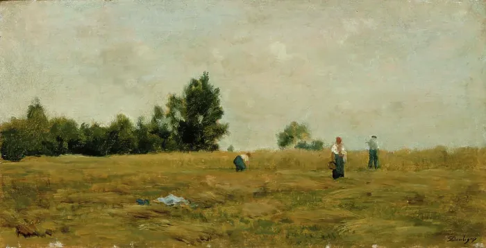 Framed Print : Summer Landscape, 1840-1878. Creator: Charles Francois Daubigny Framed Print : Summer Landscape, 1840-1878. Creator: Charles Francois Daubigny