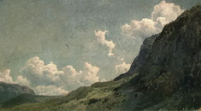 Framed Print : Summer Landscape, 1848. Creator: Hans Gude Framed Print : Summer Landscape, 1848. Creator: Hans Gude
