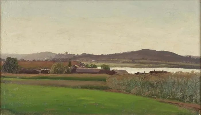 Framed Print : Summer Landscape, 1877. Creator: Fanny Churberg Framed Print : Summer Landscape, 1877. Creator: Fanny Churberg