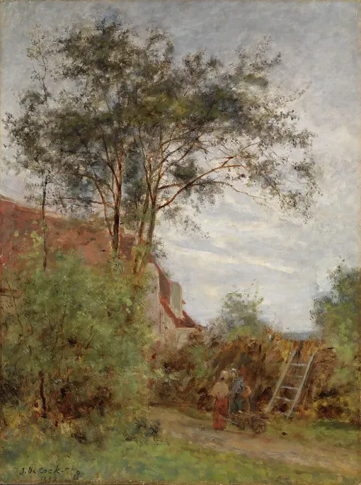 Framed Print : Summer Landscape, 1887-1897. Creator: Julia Stigzelius-de Cock Framed Print : Summer Landscape, 1887-1897. Creator: Julia Stigzelius-de Cock