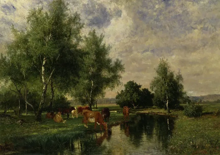 Framed Print : Summer Landscape in Blekinge, 1877. Creator: Johan Edvard Bergh Framed Print : Summer Landscape in Blekinge, 1877. Creator: Johan Edvard Bergh