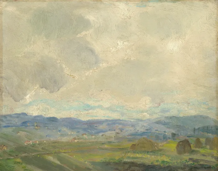Framed Print : Summer landscape, c1910. Creator: Gusztav Magyar-Mannheimer Framed Print : Summer landscape, c1910. Creator: Gusztav Magyar-Mannheimer