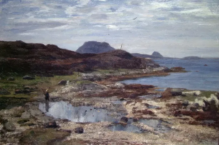 Framed Print : Summer Landscape from Floro; Coastal Landscape from Floro, 1887. Creator: Fredrik Jonas Lucian Botfield Collett Framed Print : Summer Landscape from Floro; Coastal Landscape from Floro, 1887. Creator: Fredrik Jonas Lucian Botfield Collett