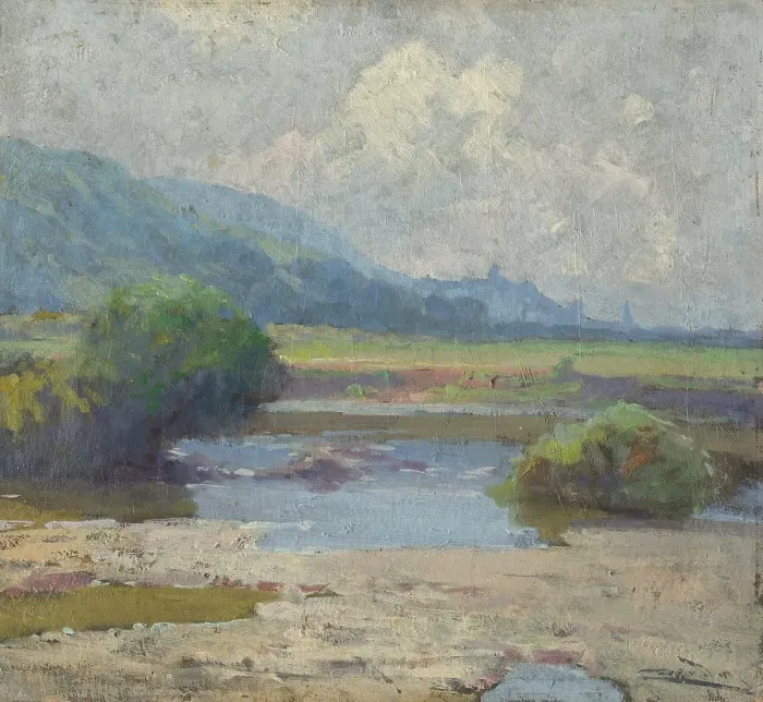 Framed Print : Summer Landscape from Kosice, after 1920. Creator: Ludovit Cordak Framed Print : Summer Landscape from Kosice, after 1920. Creator: Ludovit Cordak