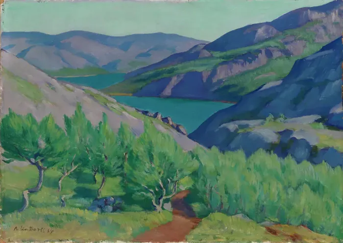 Framed Print : Summer Landscape from Linhammar, 1934. Creator: Anton Lindforss