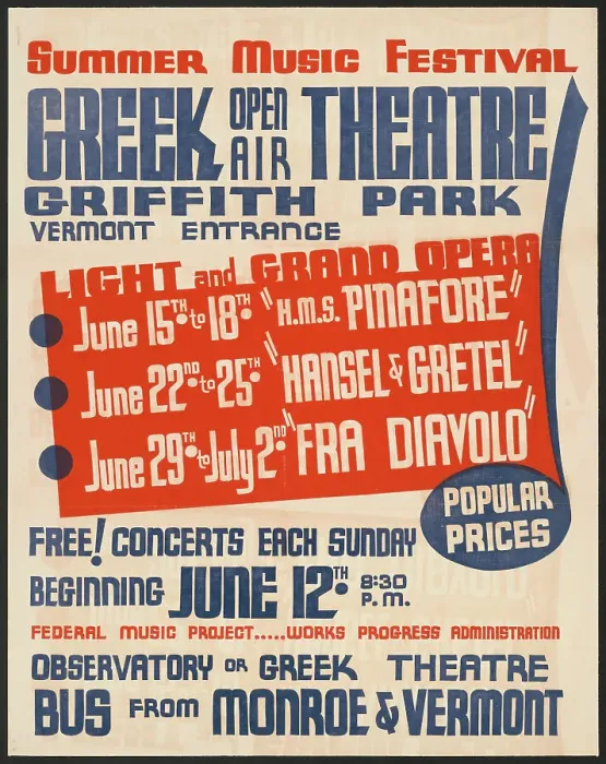 Framed Print : Summer Music Festival, Los Angeles, [193-]. Creator: Unknown