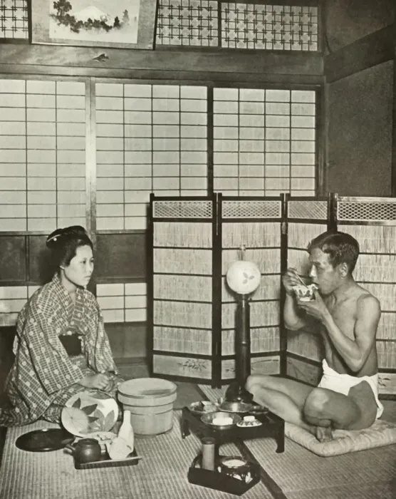 Framed Print : Summer Negligee at Kumamoto, 1910. Creator: Herbert Ponting Framed Print : Summer Negligee at Kumamoto, 1910. Creator: Herbert Ponting