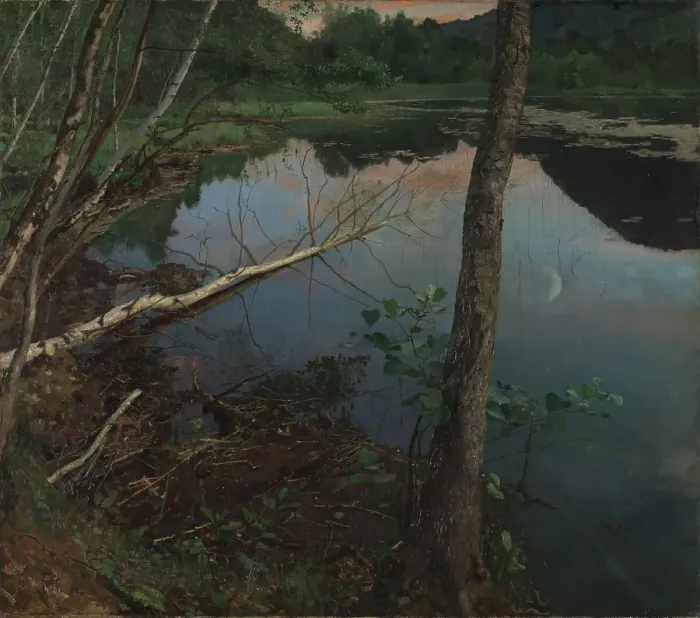 Framed Print : Summer Night, 1886. Creator: Eilif Peterssen Framed Print : Summer Night, 1886. Creator: Eilif Peterssen