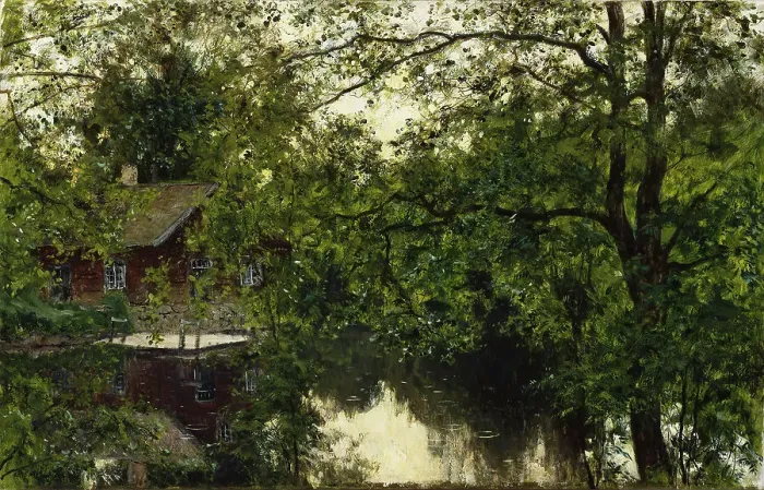 Framed Print : A summer night in Bergslagen, 1899. Creator: Olof Per Ulrik Arborelius Framed Print : A summer night in Bergslagen, 1899. Creator: Olof Per Ulrik Arborelius