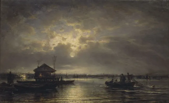 Framed Print : Summer Night on the Neva, 1875. Artist: Bogolyubov, Alexei Petrovich (1824-1896) Framed Print : Summer Night on the Neva, 1875. Artist: Bogolyubov, Alexei Petrovich (1824-1896)