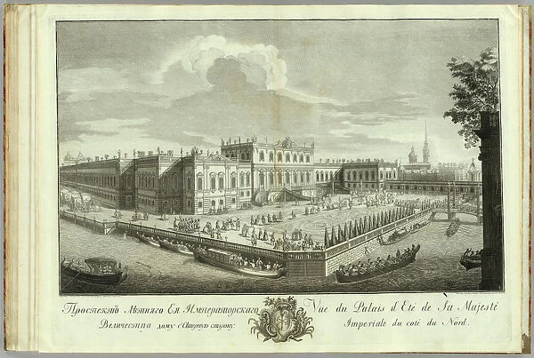 The Summer Palace in St. Petersburg (Book to the 50th anniversary of the founding of St. Petersburg), 1753. Artist: Grekov, Alexei Angileevich (1723  /  26-after 1770)