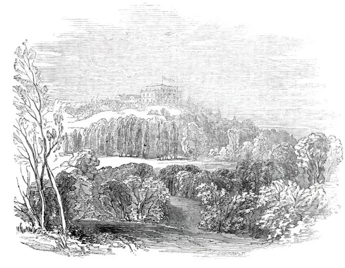 Framed Print : Summer Palace at Wurtemburg - from His Royal Highness Prince Alberts drawing, 1845 Framed Print : Summer Palace at Wurtemburg - from His Royal Highness Prince Alberts drawing, 1845