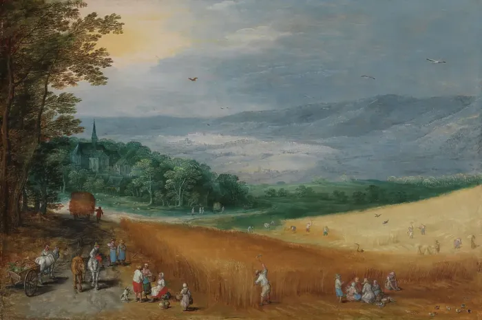 Framed Print : Summer, probably 1620s. Creators: Jan Brueghel the Elder, Joos de Momper, the younger Framed Print : Summer, probably 1620s. Creators: Jan Brueghel the Elder, Joos de Momper, the younger