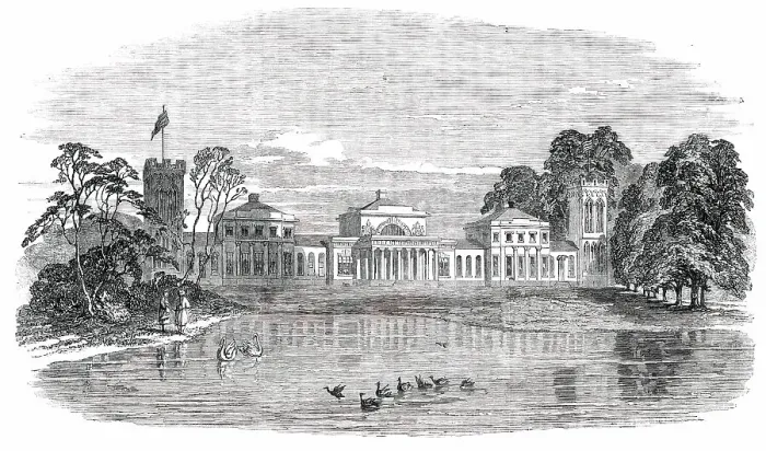 Framed Print : Summer Residence of the Kara...Family, in Tambov, 1150 Versts from St. Petersburgh, 1850. Creator: Unknown Framed Print : Summer Residence of the Kara...Family, in Tambov, 1150 Versts from St. Petersburgh, 1850. Creator: Unknown